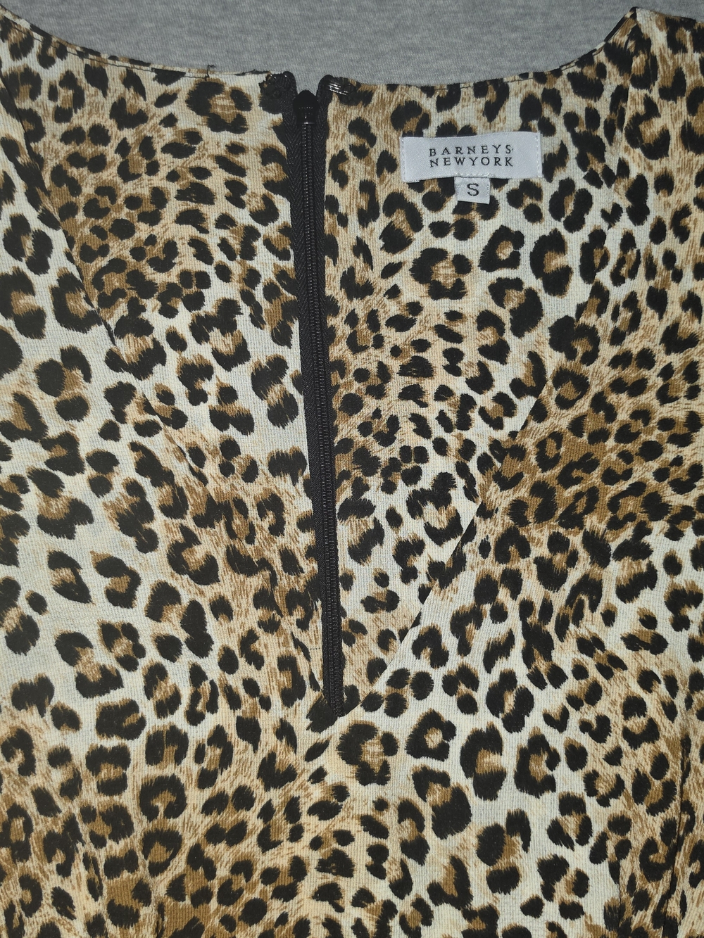 Barneys New York Leopard Print Midi Dress - Brown & Cream - Picture 4 of 10